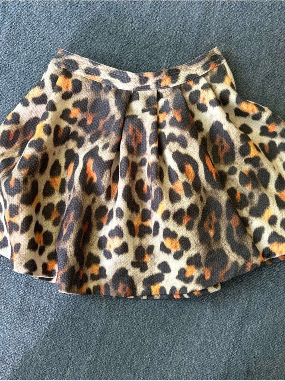 H&M Leopard Print Circle Skirt in Tan, Brown, Black